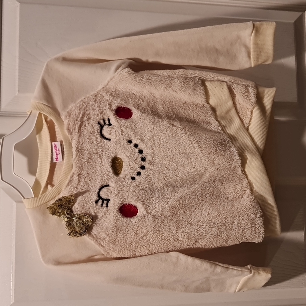 Girls Sz 6 Snowman Fuzzy Sweatshirt